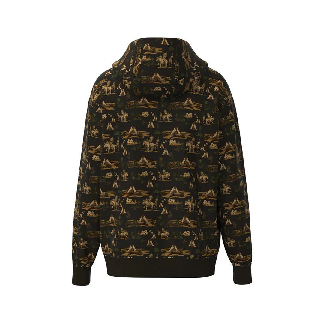Hooey Men's Hoodie Brown Comanche Patterned - Image 2