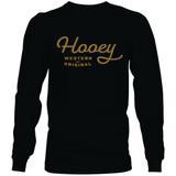 Hooey Men's "OG" Black Long Sleeve T-Shirt With Mustard Logo
