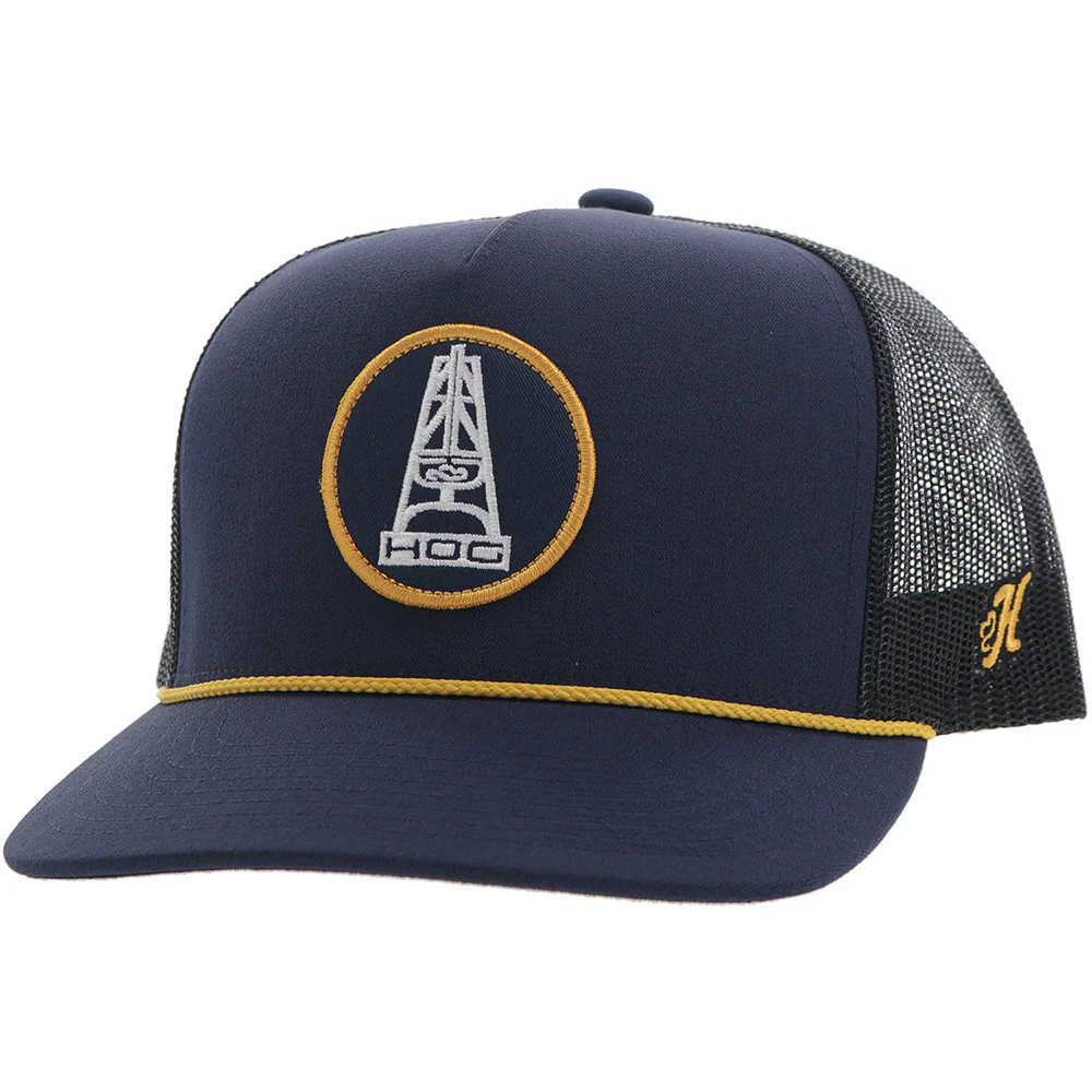 Hooey "Rose" HOG Navy With White & Yellow Circle Patch