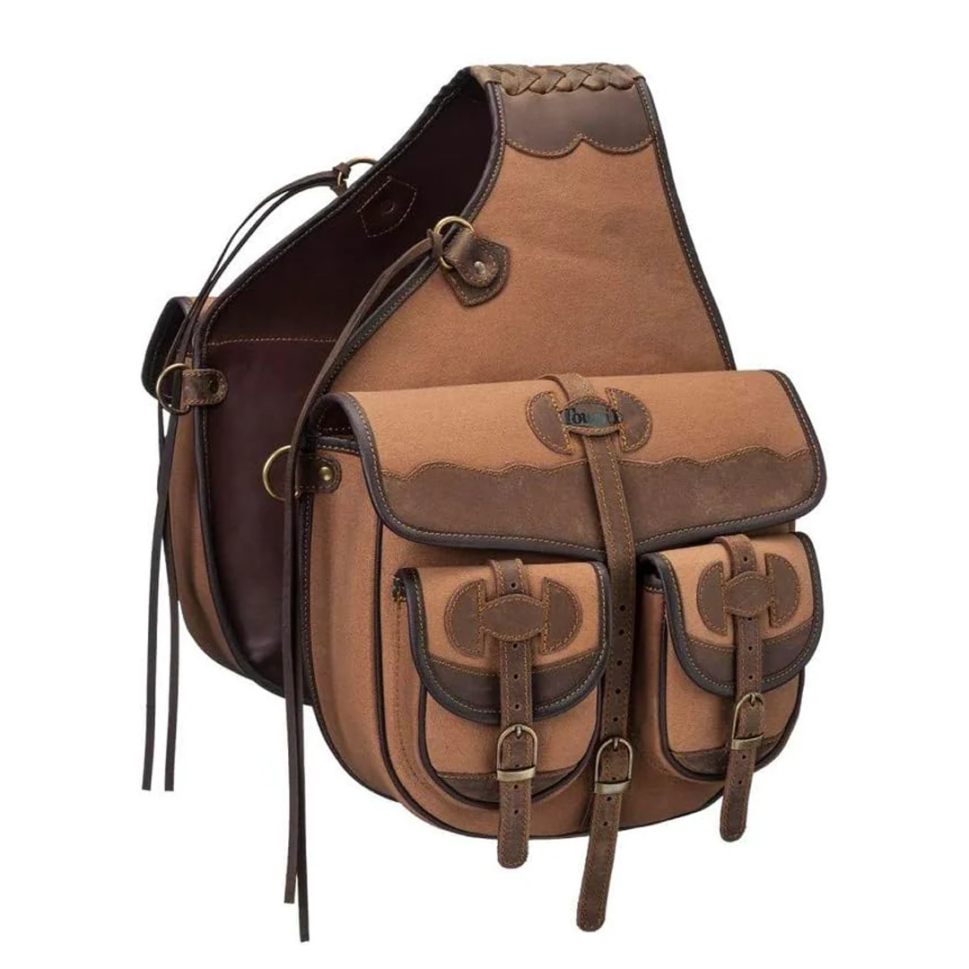 JT International Canvas Trail Bag with Leather Accents - Image 6