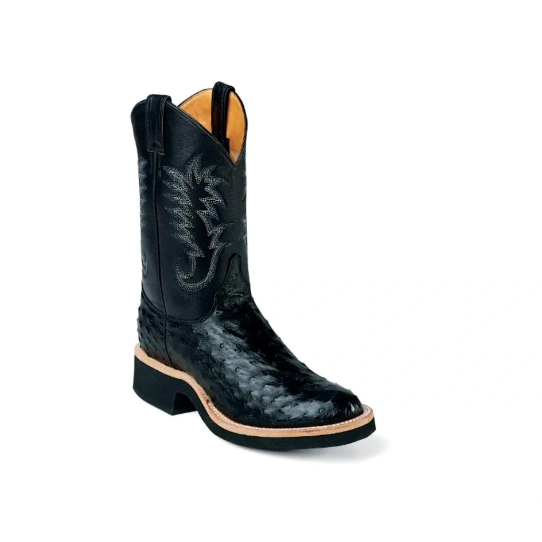 Justin Men's Cowboy Boots Exotic Ostrich 11" Round Toe - Image 2