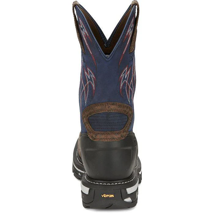 Justin Men's Frontline Hiviz 11” Waterproof Nano Composite Toe Blue Top - Image 3