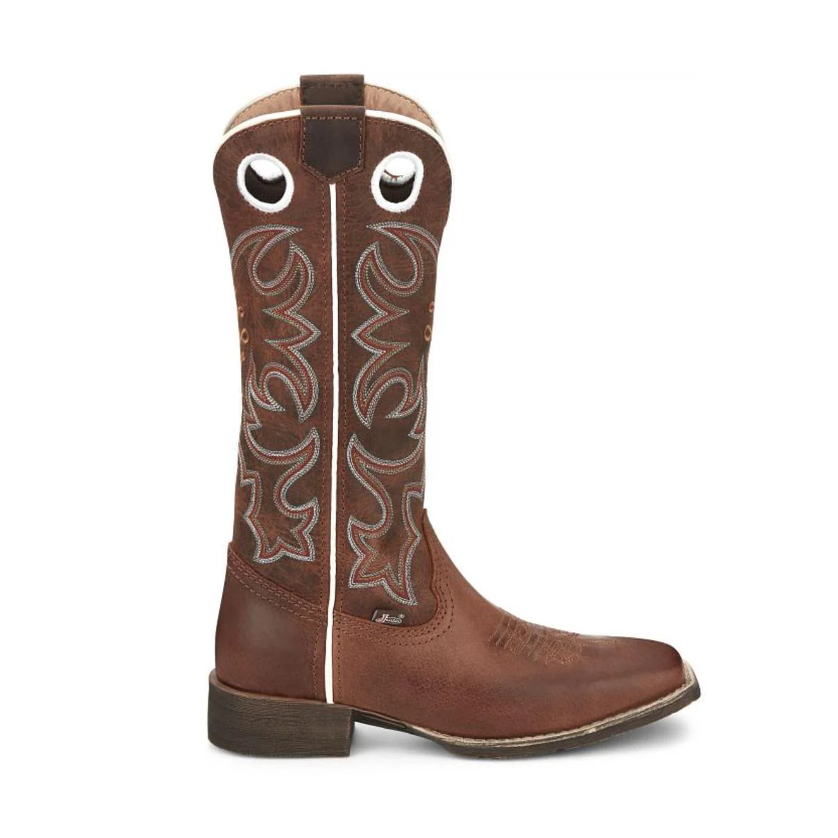 Justin Women's 13" Western Boot Gypse Cam Leather Brown - Image 2
