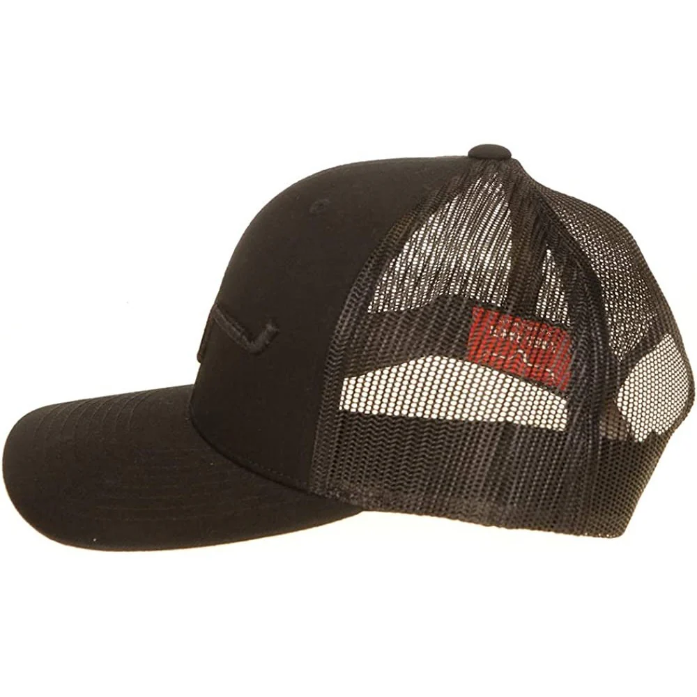 Kimes Ranch Cap Weekly Trucker 6 Panel Curved Bill Black - Image 3