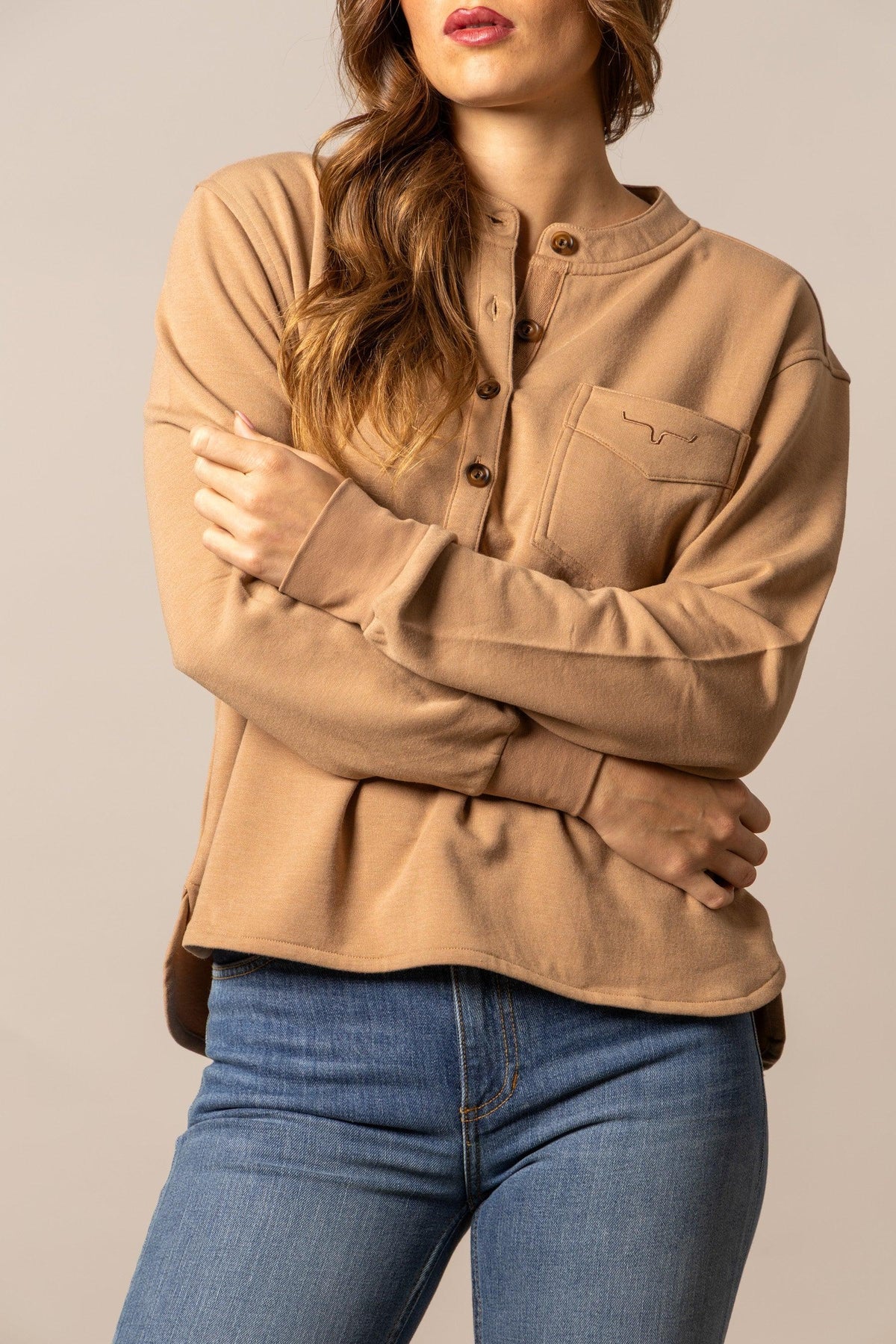 Kimes Ranch Women's Elouise Henley Long Sleeve Shirt - Image 3