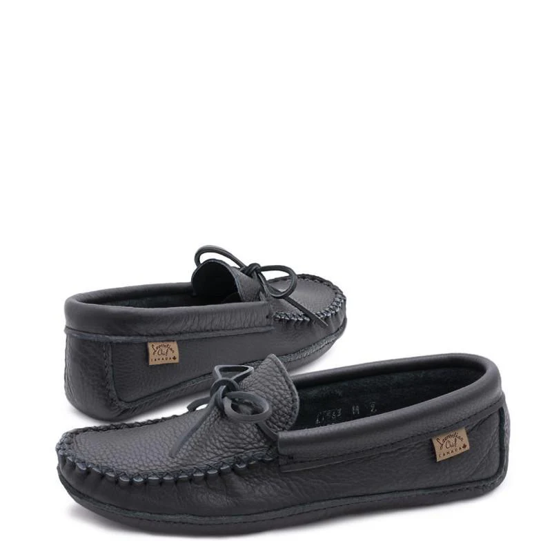 Laurentian Chief Men's Moccasins Padded Ski Sole Unlined - Image 2