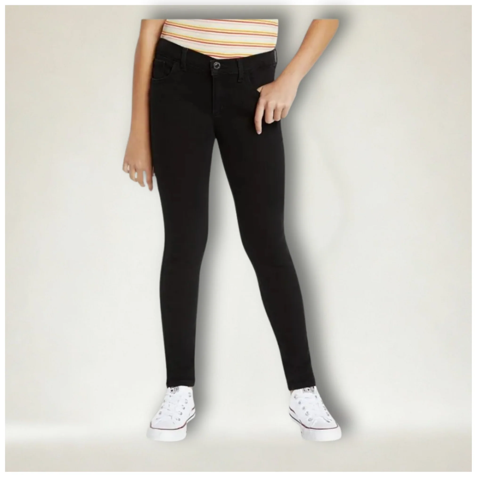 Levi’s Girl's Denim Legging Jean - Black - Image 2