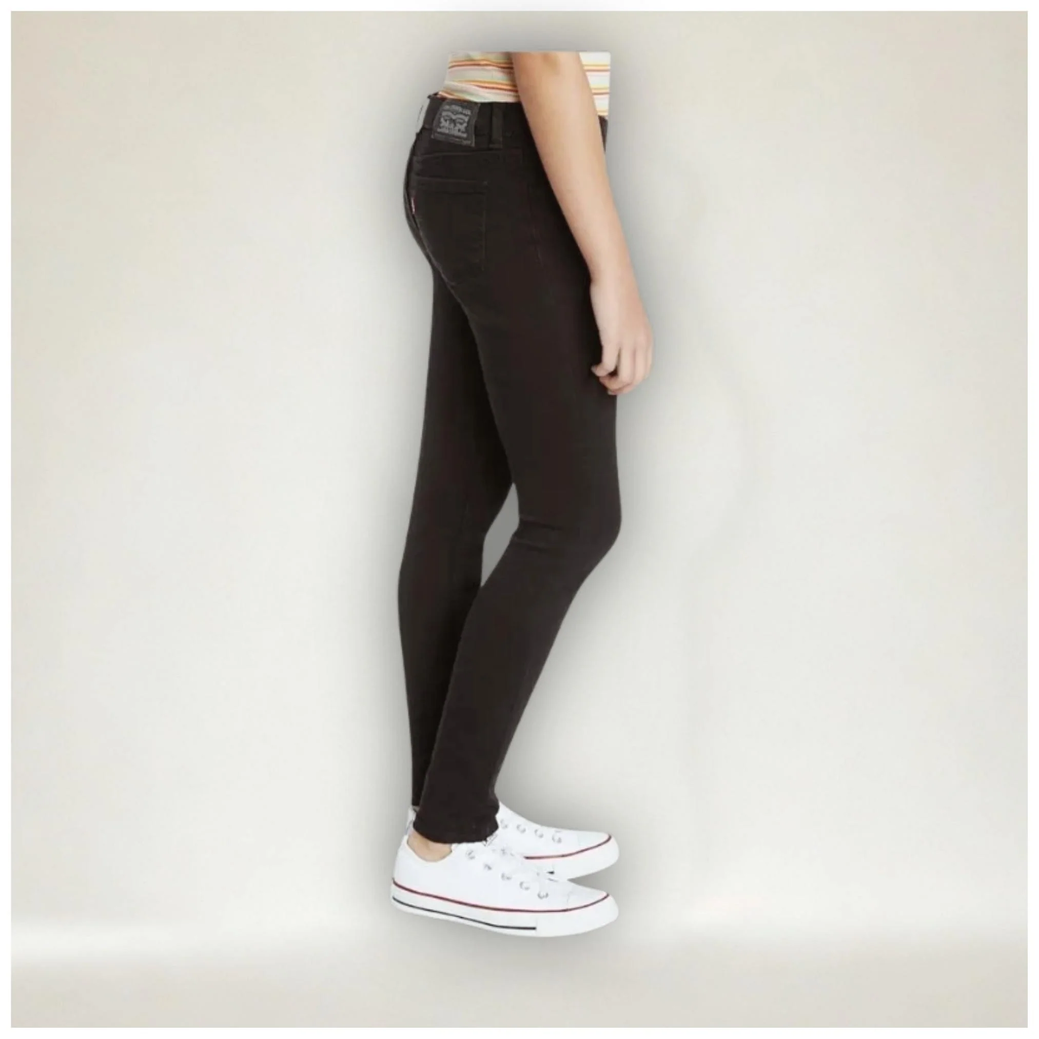 Levi’s Girl's Denim Legging Jean - Black - Image 4