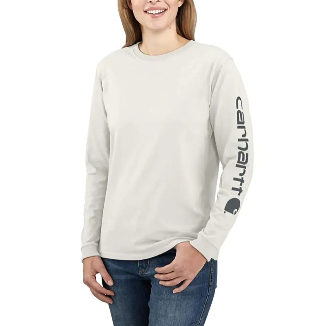 Carhartt Women’s T-Shirt Heavyweight Long Sleeve Loose Fit Graphic - Image 6