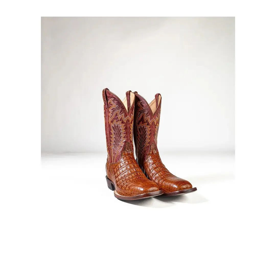 Lucchese Men's Caiman Belly Exotic Cowboy Boots Wyatt