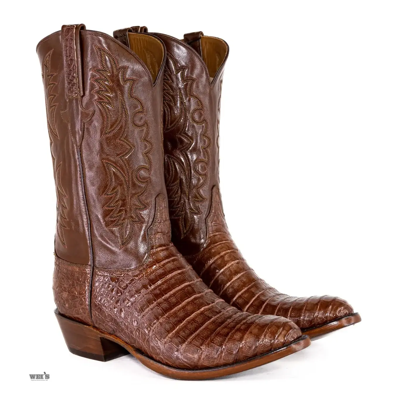 Lucchese Men's Cowboy Boots 13" Exotic Caiman - Image 5