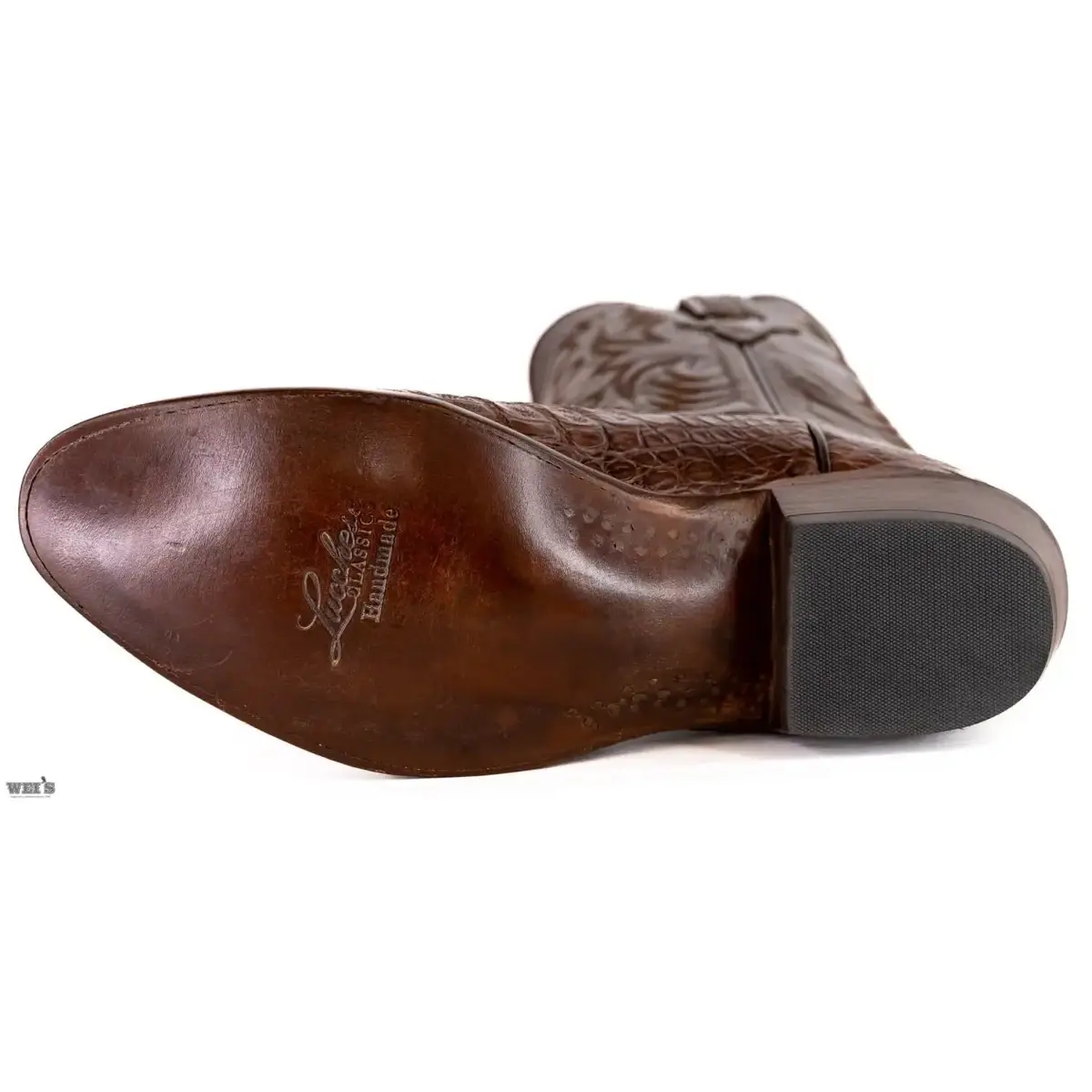 Lucchese Men's Cowboy Boots 13" Exotic Caiman - Image 6