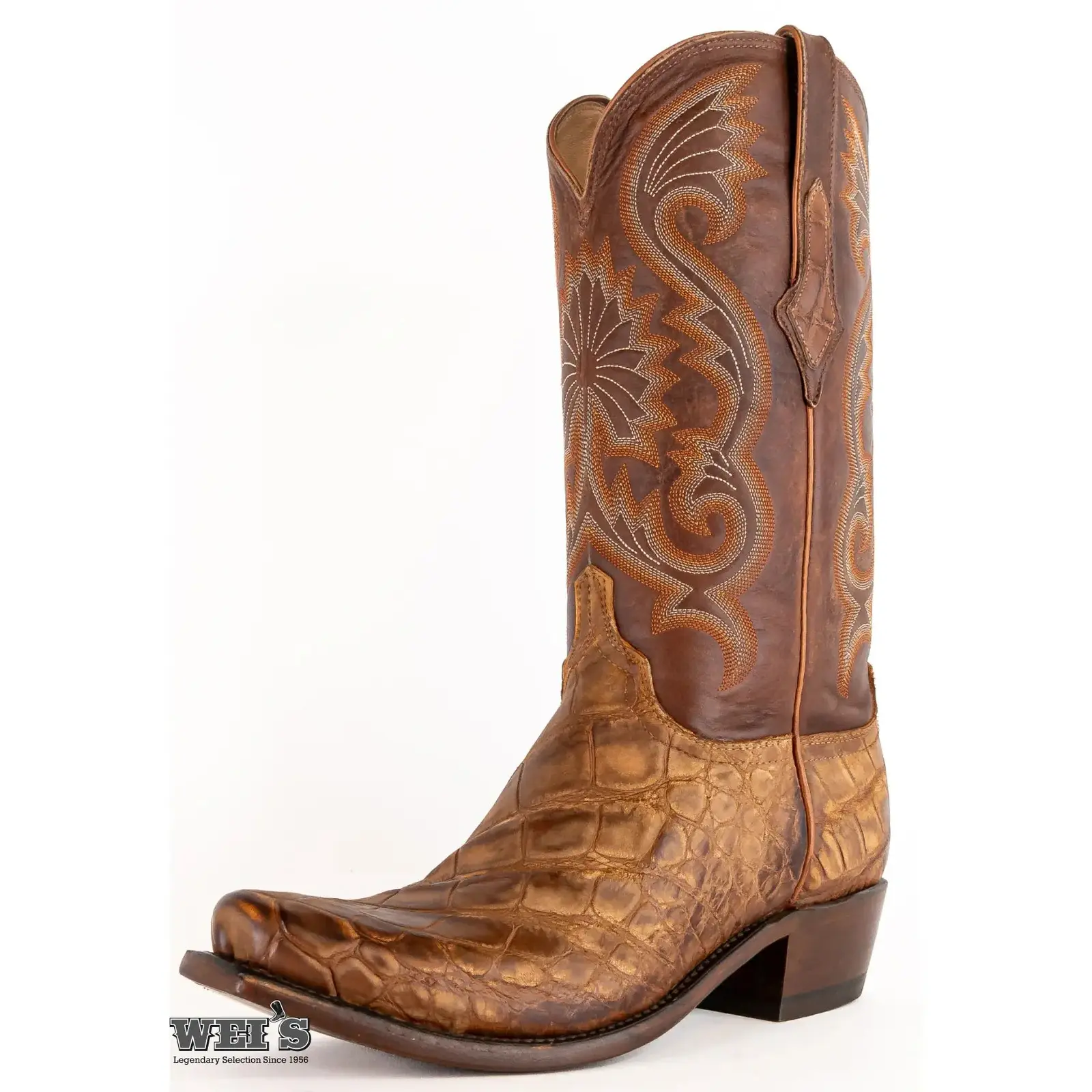 Lucchese Men's Cowboy Boots 14" Exotic Giant Gator Western Square Toe - Image 3