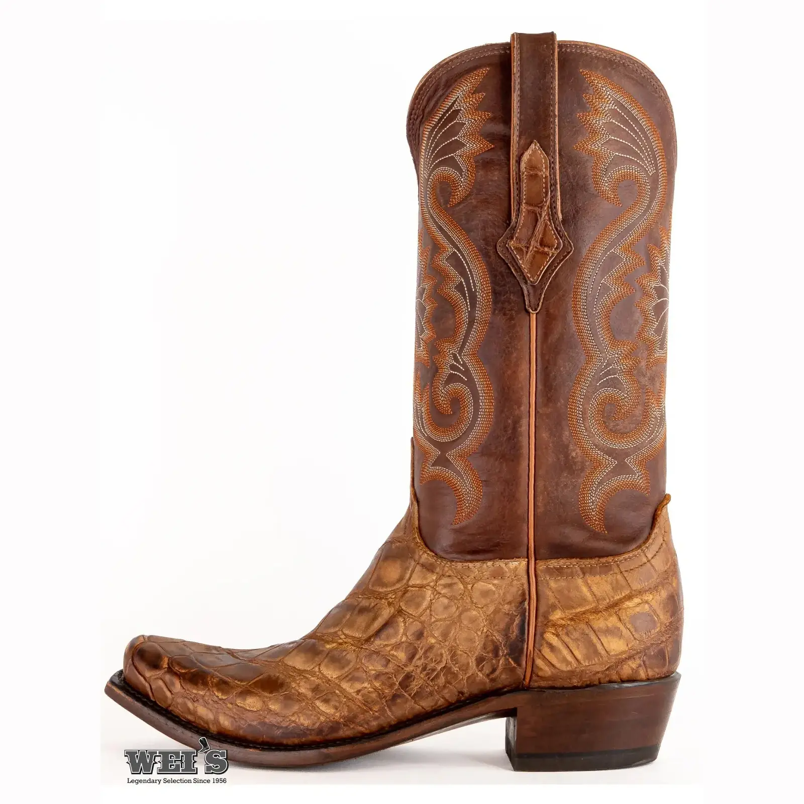 Lucchese Men's Cowboy Boots 14" Exotic Giant Gator Western Square Toe - Image 4