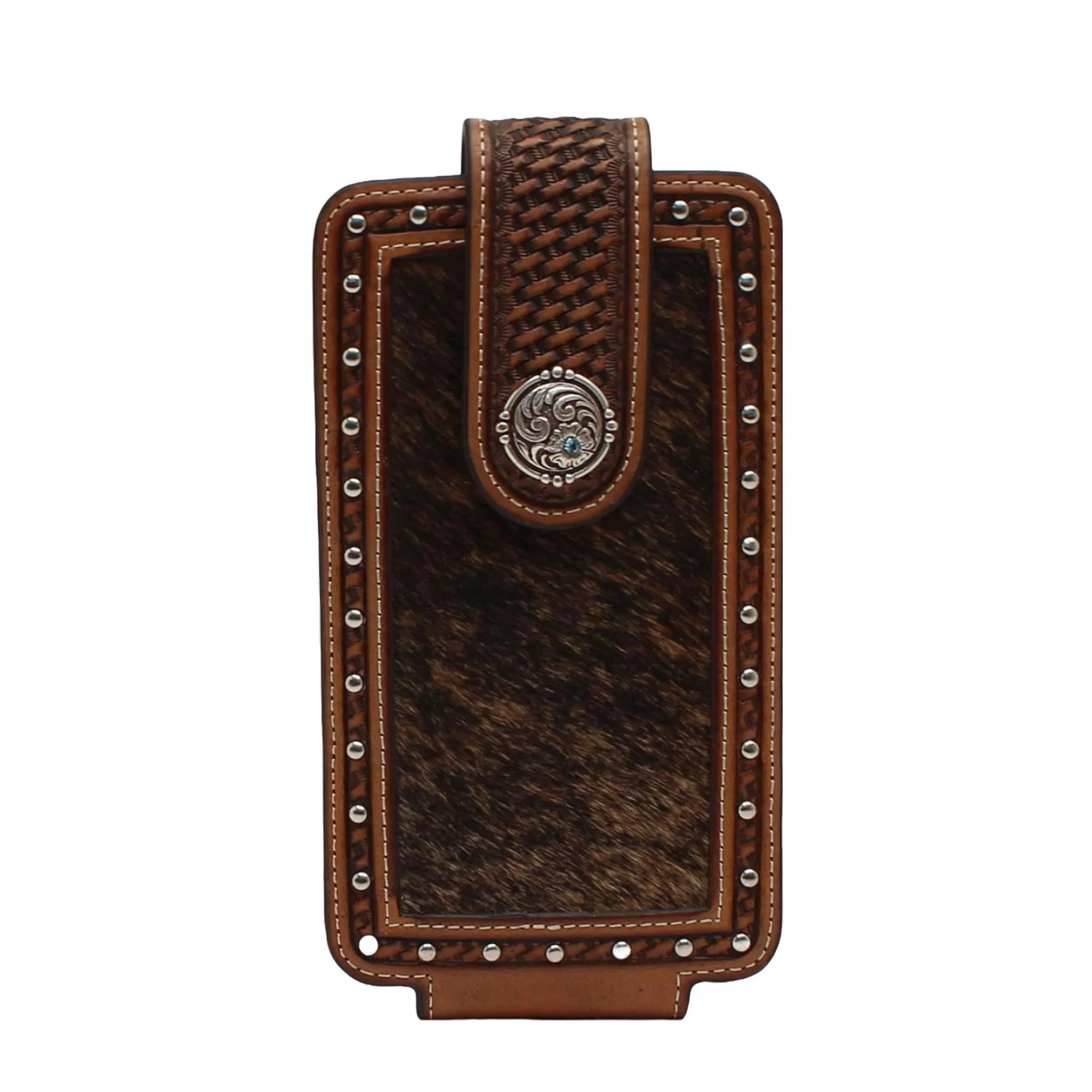 M&F Nocona Hair On Concho Strap Western Cell Phone Case
