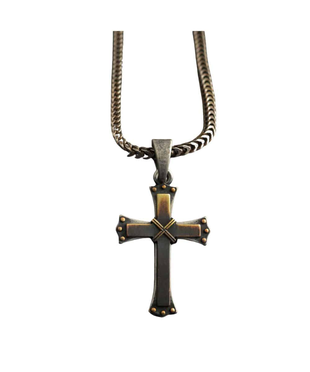 M&F Western Men's Twister Cross Necklace
