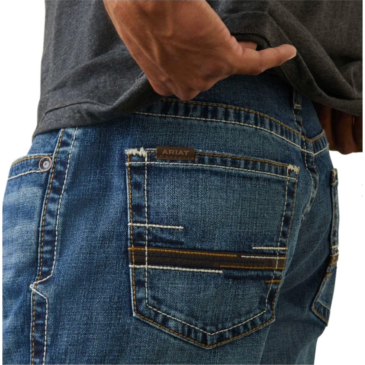 Ariat Men’s Jeans M4 Heath Stretch Relaxed Straight Leg -Clearance - Image 4