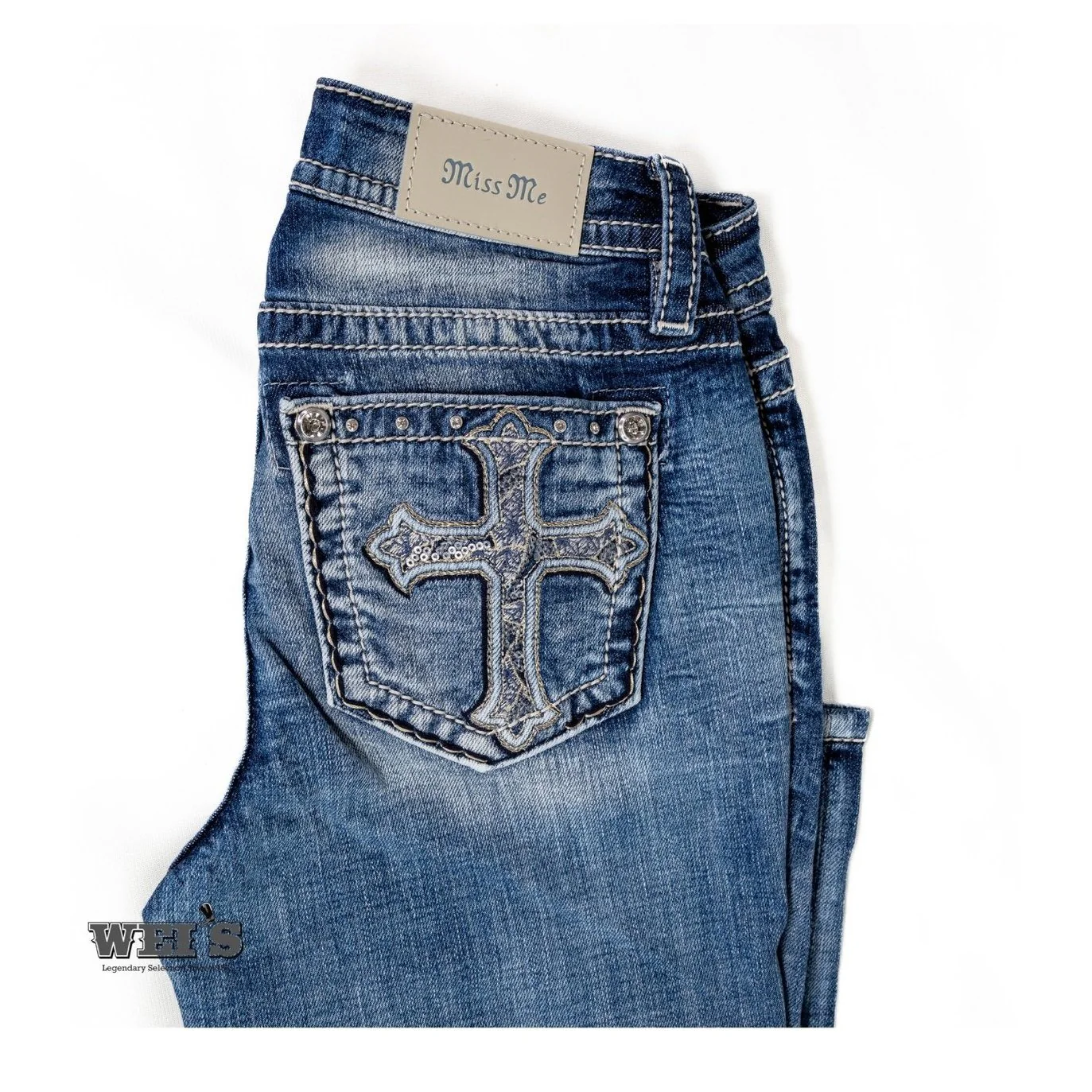 Miss Me Women’s Jeans Mid-Rise Bootcut With Cross - Image 2