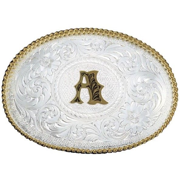 Montana Silversmiths Silver Engraved Initial A