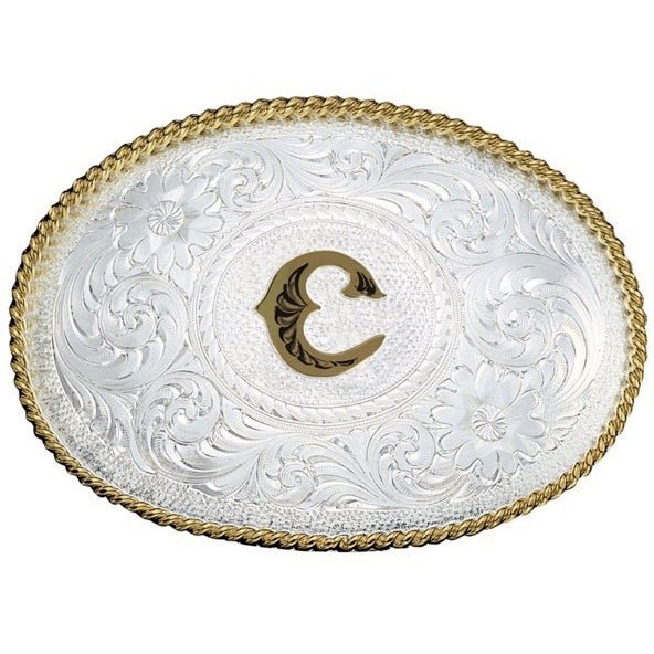Montana Silversmiths Silver Engraved Initial