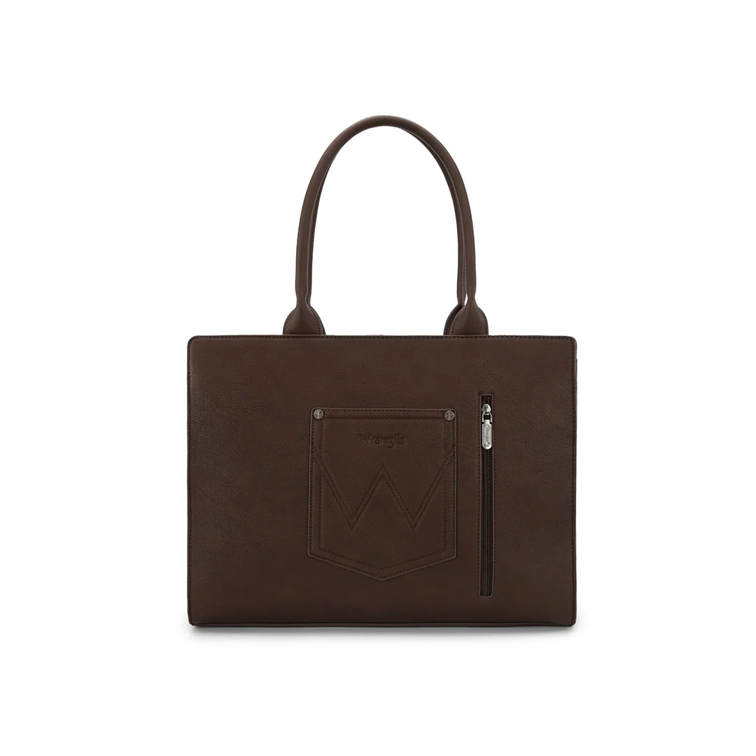 Montana West Horseshoe Cutout Carry-All Large Tote Bag Coffee - Image 2