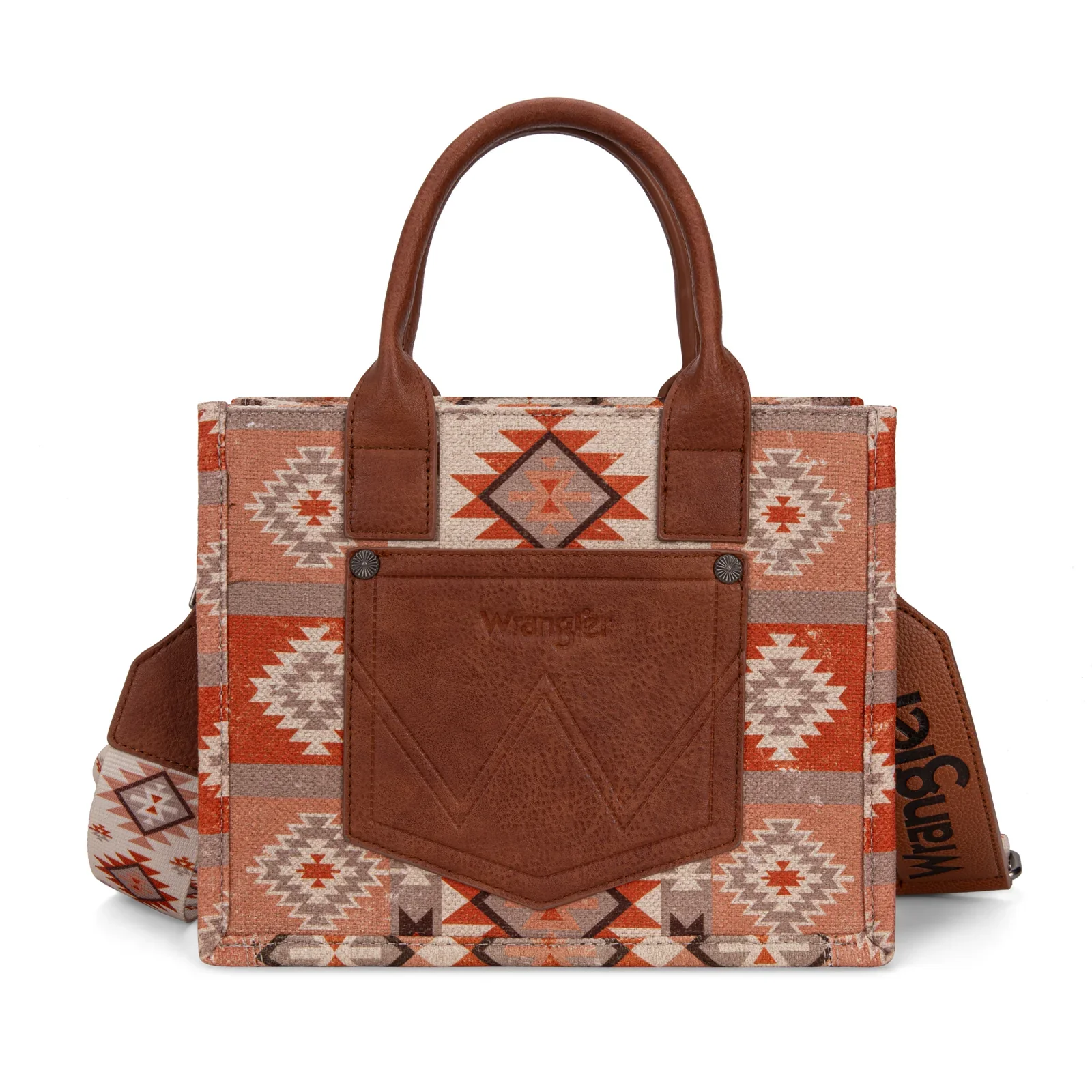Montana West Wrangler Aztec Pattern Dual Sided Print -Tote/Crossbody - Image 5