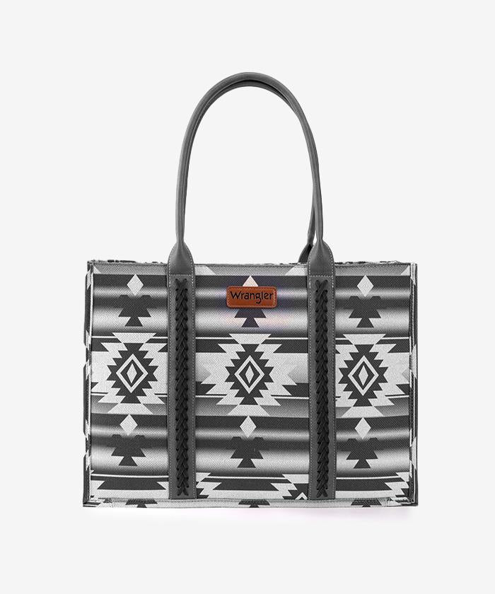 Montana West Wrangler Aztec Print Canvas Tote Bag