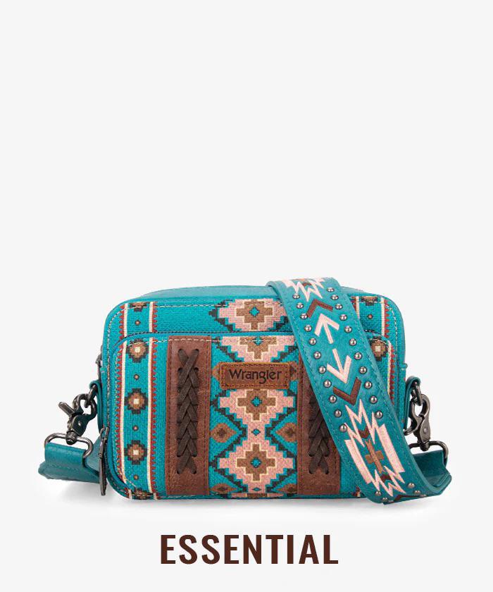 Montana West Wrangler Aztec Printed Crossbody Purse - Image 3