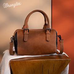 Montana West Wrangler Genuine Hair-On Cowhide Barrel Bag/Crossbody - Image 2