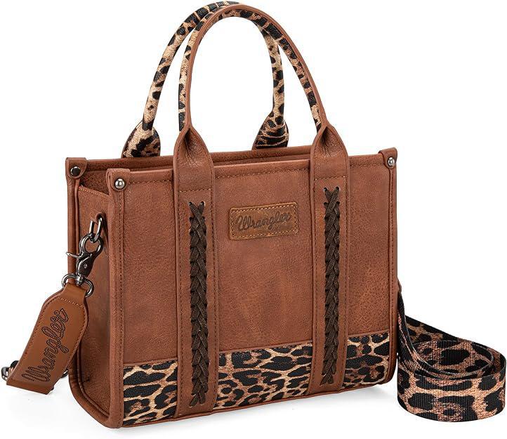Montana West Wrangler Leopard Print Concealed Carry Tote/Crossbody Leopard