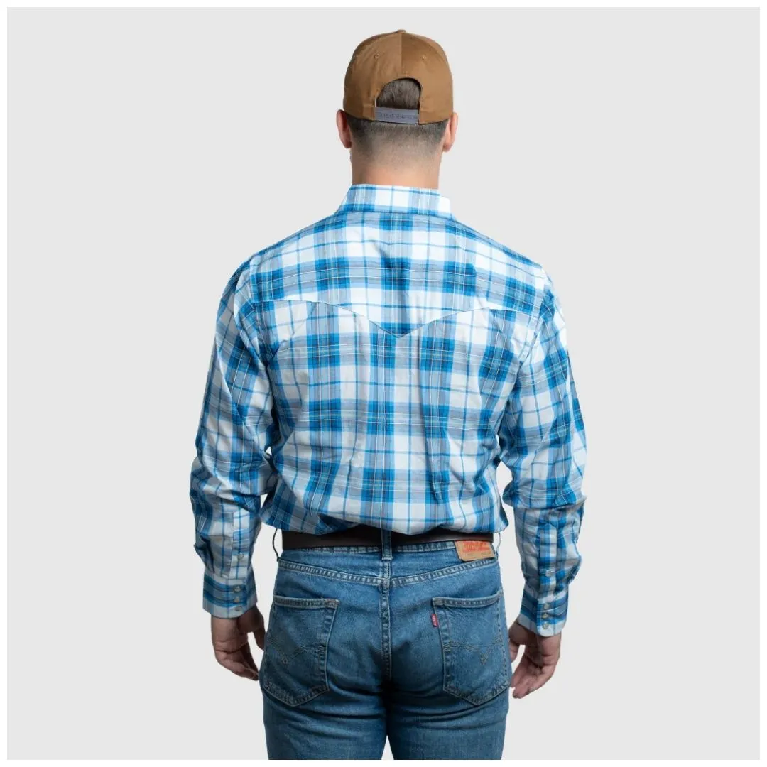 MWG Apparel Men's Snap Plaid Shirt - Natural - Image 2