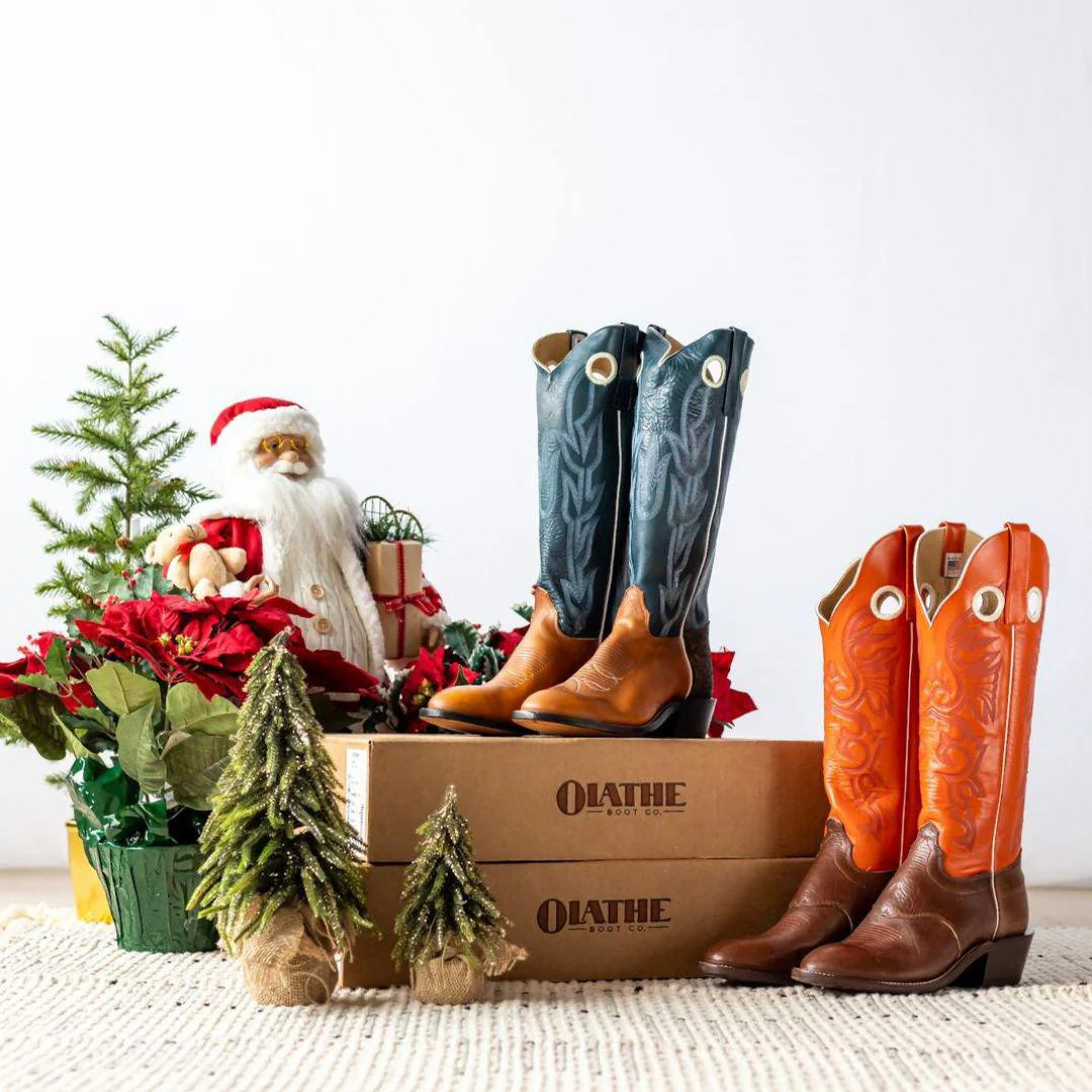 Olathe Men's Cowboy Boot 16" Tall - Tangerine Glove - Image 2
