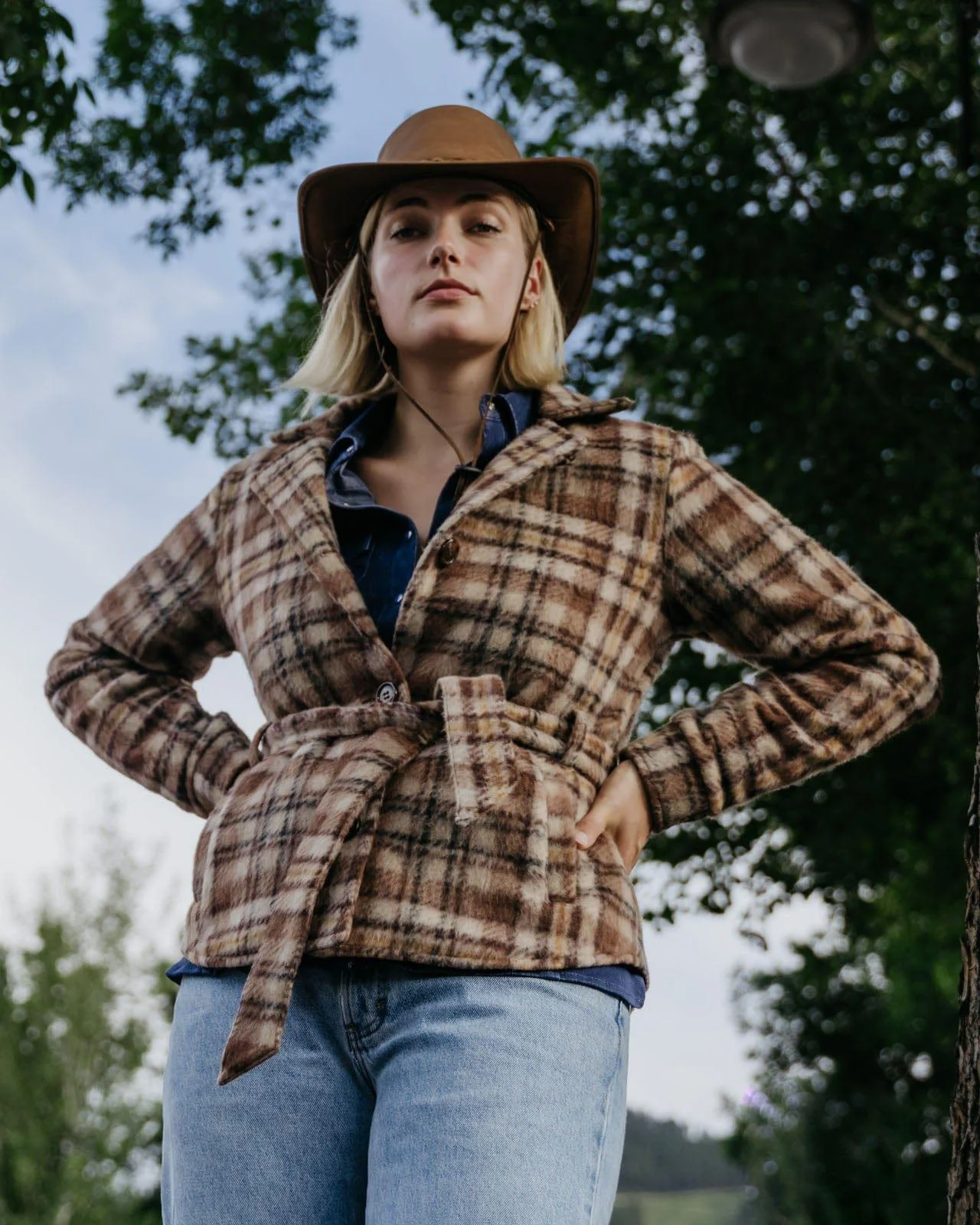 Outback Women's Evelyn Brown Plaid Jacket - CLEARANCE - Image 7