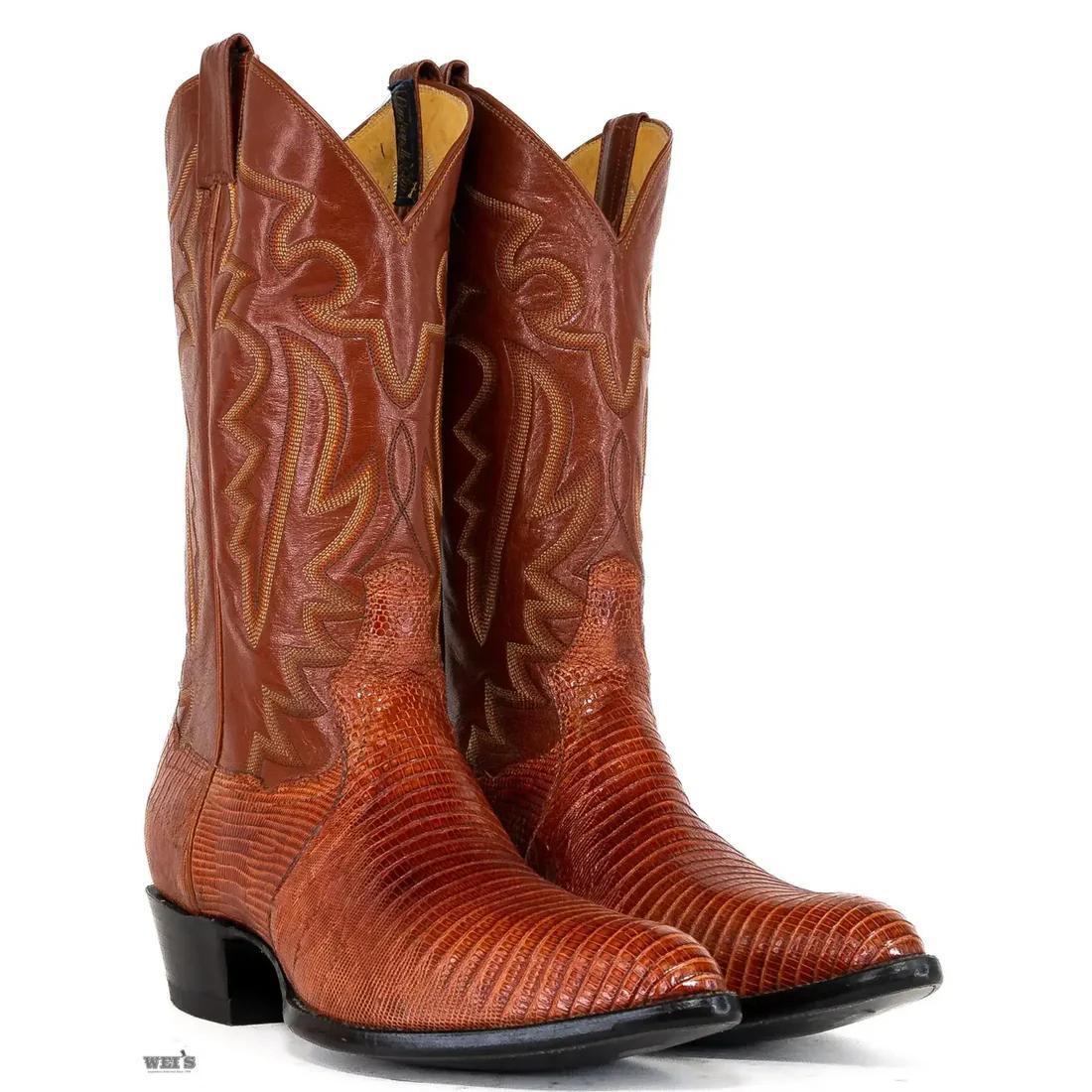Panhandle Slim Men's Cowboy Boots 13" Exotic Lizard R-toe - Image 10