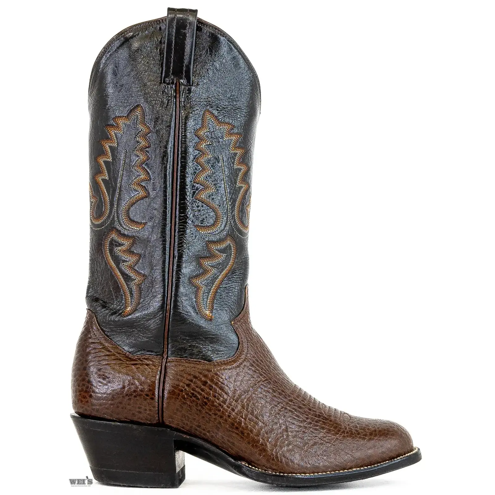 Panhandle Slim/Sanders Men's Cowboy Boots 13" Bullhide Chocolate Cowboy Heel R Toe - Image 5