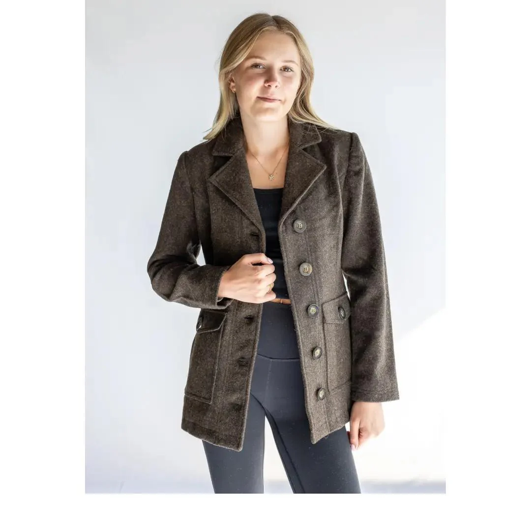 Powder River Women's Brown Wool Coat