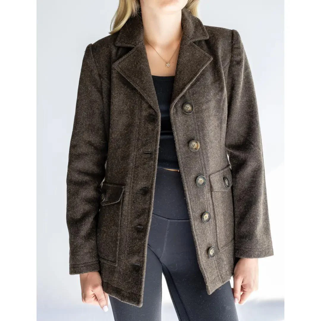 Powder River Women's Brown Wool Coat - Image 2