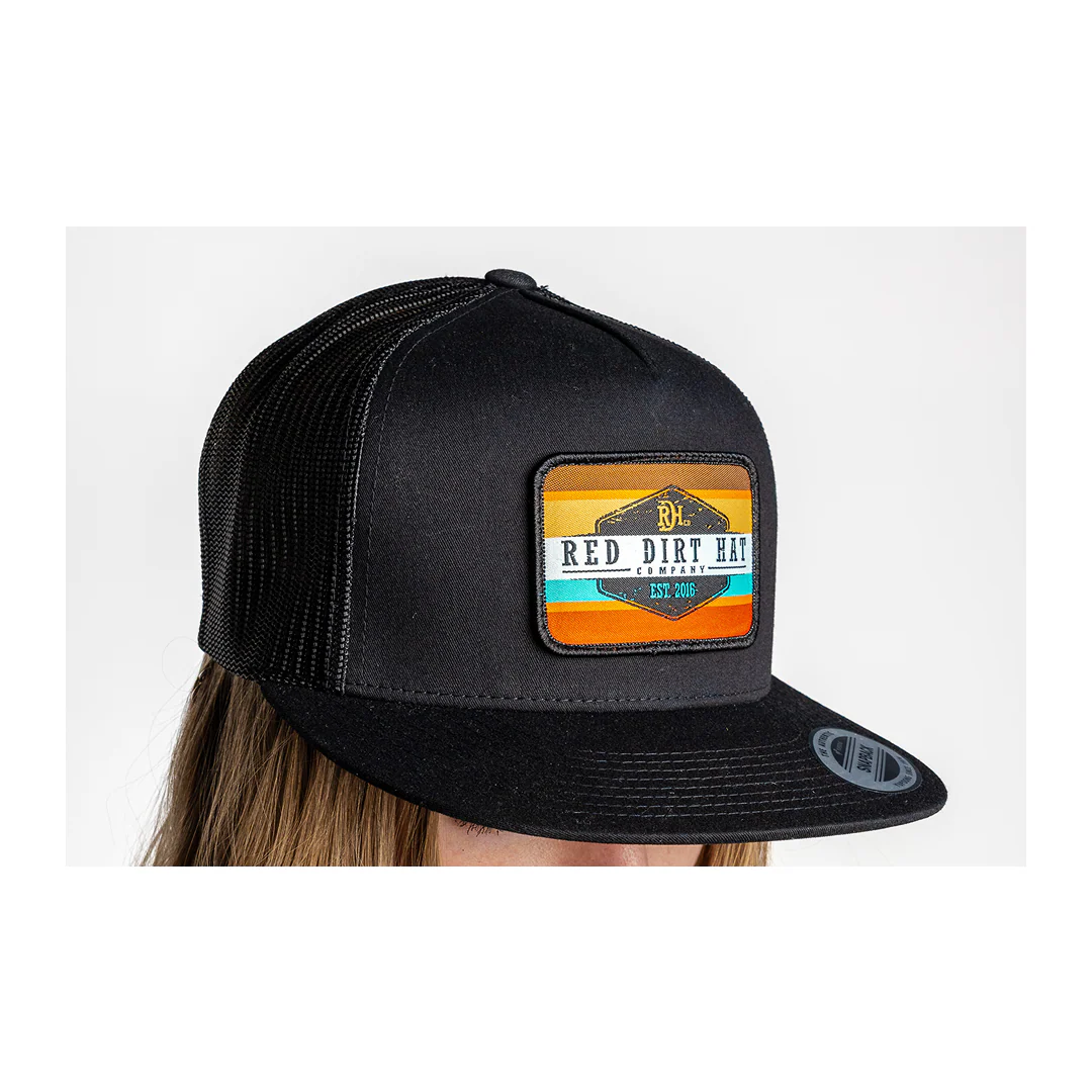 Red Dirt Hat Co Army Sunset Black Cap - Image 2