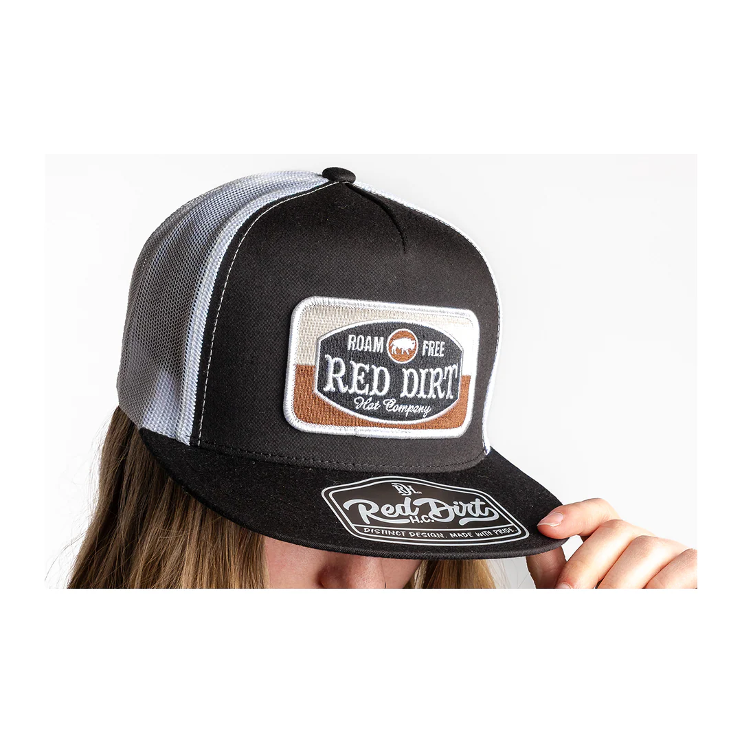 Red Dirt Hat Co Roam Free Black w/ White Cap - Image 2