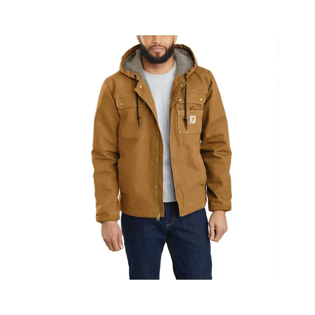 Carhartt Men’s Jacket Relaxed Fit Sherpa-Lined Washed Duck - Image 7