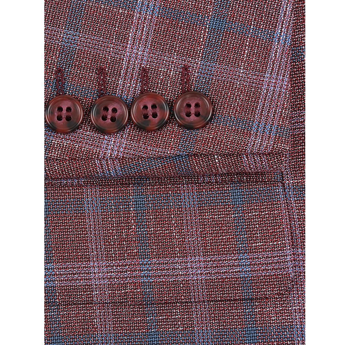 Renoir Men's Red Plaid Sycamore Blazer - Image 3