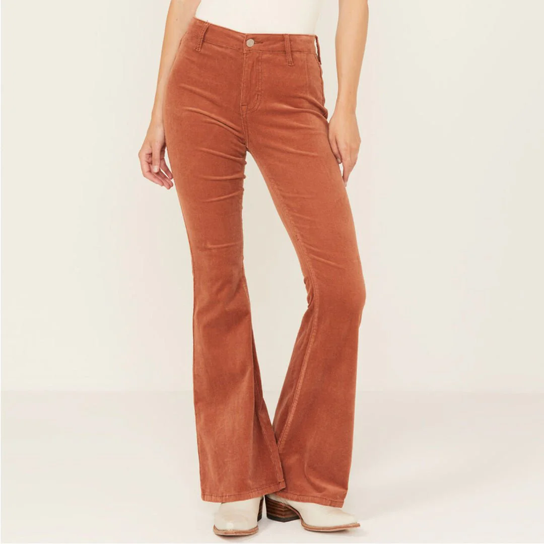 Rock And Roll Women's High Rise Corduroy Flare Jeans