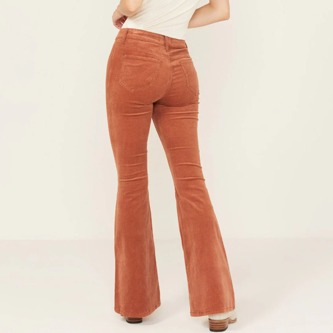 Rock And Roll Women's High Rise Corduroy Flare Jeans - Image 2