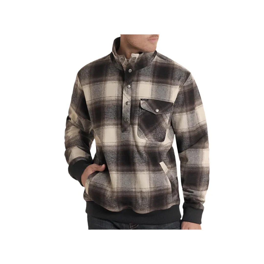 Rock & Roll Denim Men's Plaid Jacquard Sweater