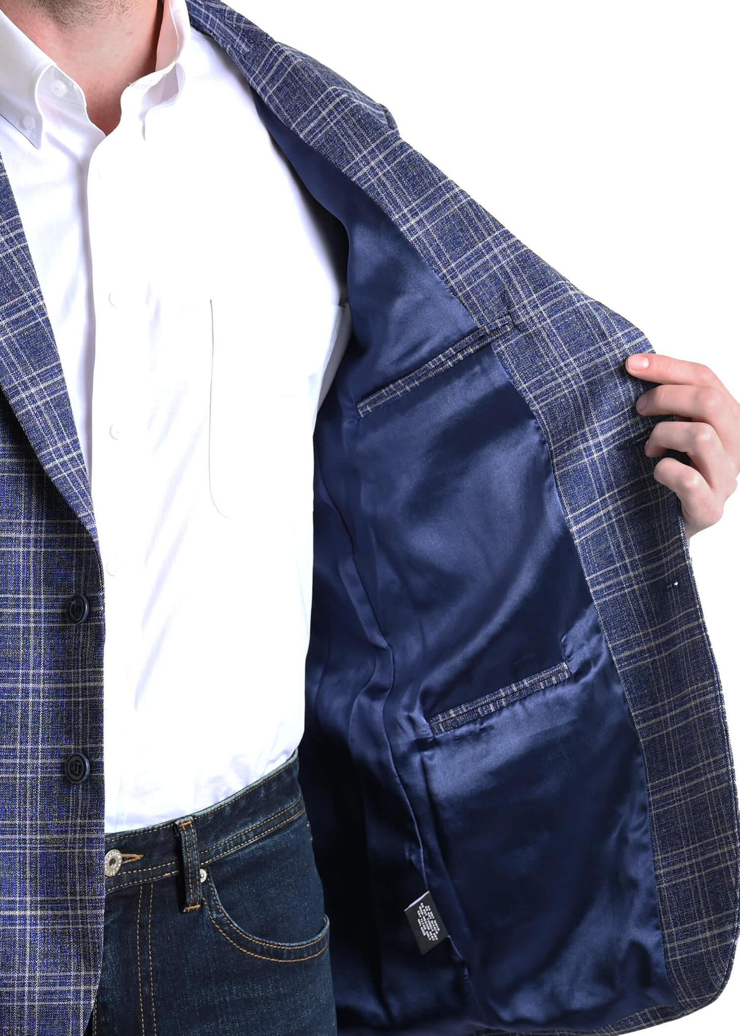 Rock & Roll Men's Blue Plaid Sports Jacket - Image 3