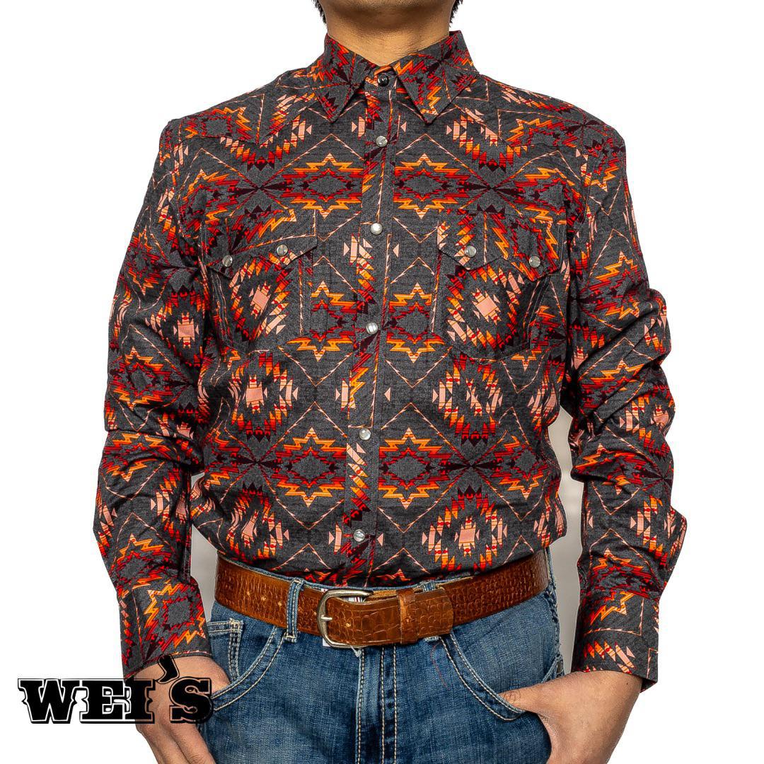 Rock & Roll Men's Long Sleeve Aztec Snap - Image 2
