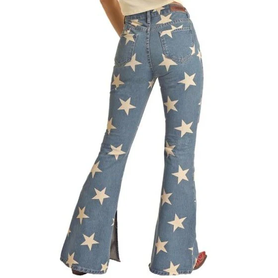 Rock & Roll Women’s Denim High Rise Star Print-CLEARANCE