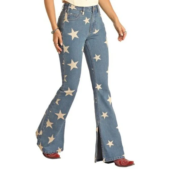 Rock & Roll Women’s Denim High Rise Star Print-CLEARANCE - Image 2