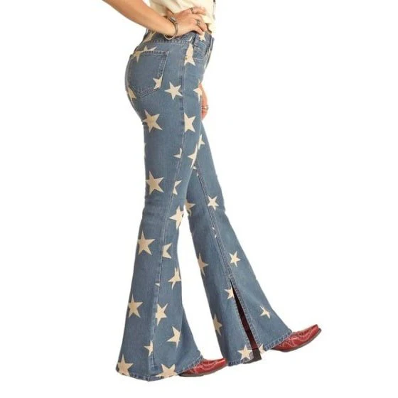 Rock & Roll Women’s Denim High Rise Star Print-CLEARANCE - Image 3