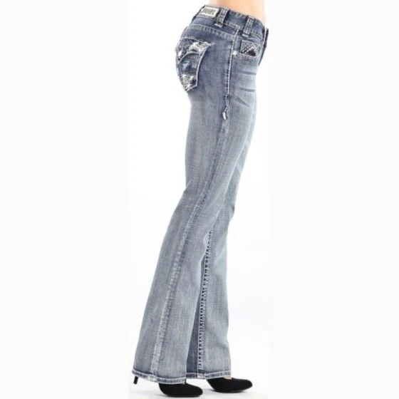 Rock & Roll Women’s Jeans Mid Rise Boot Cut - Image 3